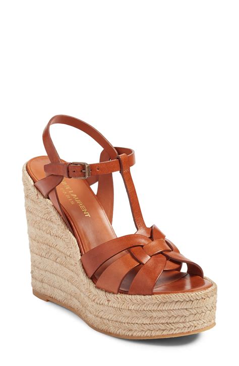 saint laurent tribute espadrille wedge